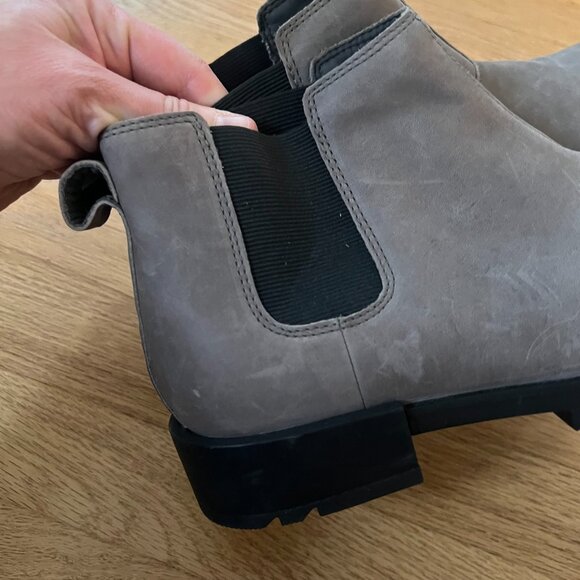 Sorel Emilie II Waterproof Leather Chelsea Boots Quarry Gray Women's Size 9.5 - Picture 9 of 13